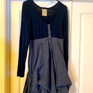 Navy and grey free spirited Yellow tree M dress